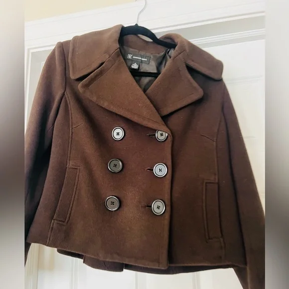 INC brown buttoned blazer size large. Soft and stretchy - Picture 2 of 6